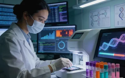 医生与患者讨论基因检测报告