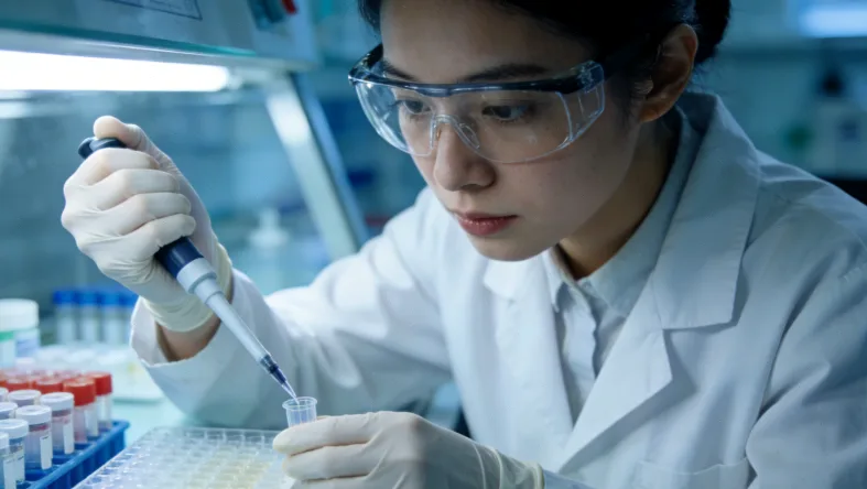 组织活检与液体活检（抽血）两种检测方式对比图