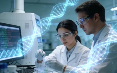 医生与患者讨论基因检测报告