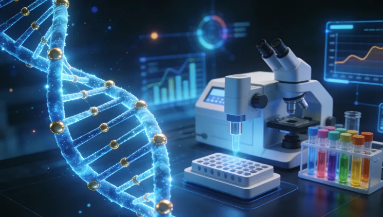肺癌病理切片在显微镜下的图像