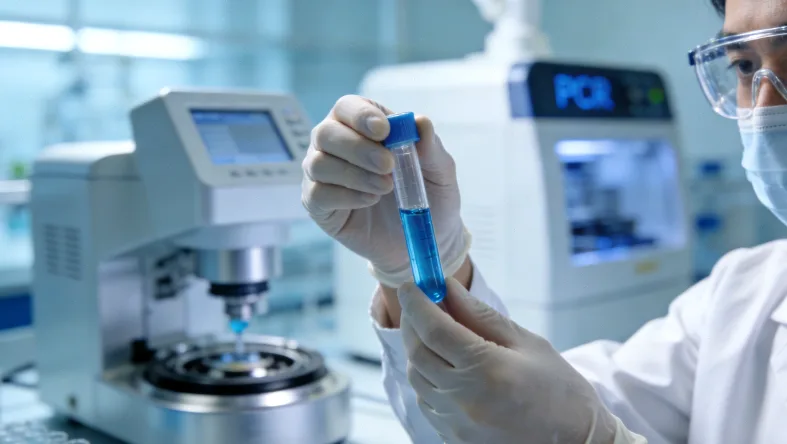 血液样本进入自动化基因测序仪
