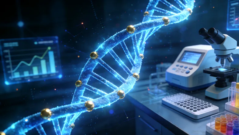 HER2阳性与阴性癌细胞“天线”数量对比示意图