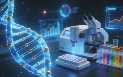 显微镜下HER2阳性与阴性染色对比图