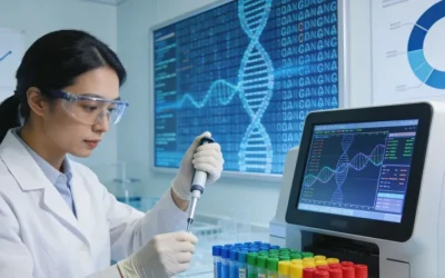 病理科医生正在显微镜下观察组织切片