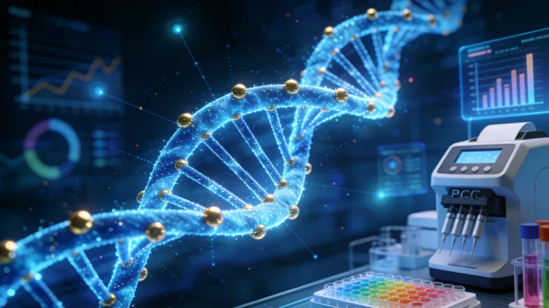 男性与女性共同查看家族遗传树图谱