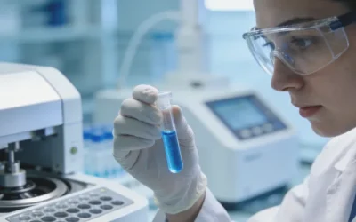 医护人员正在采集血液样本用于基因检测