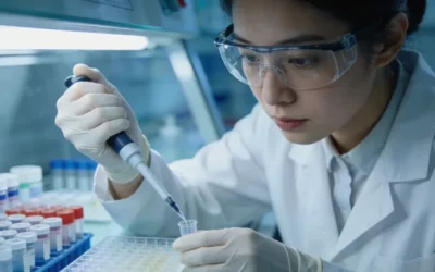 医生与患者共同查看基因检测报告