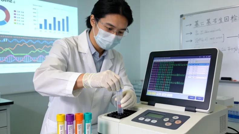 高通量测序仪正在运行工作