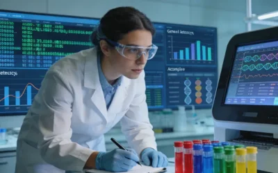 医生与患者共同查看NGS检测报告