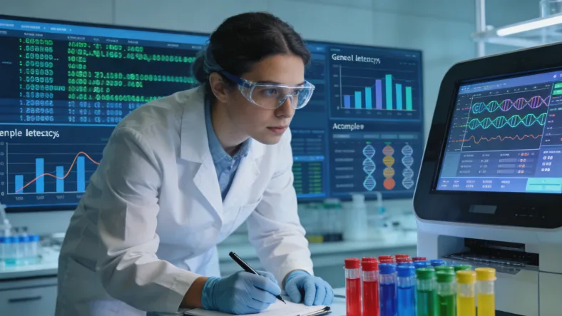 医生与患者共同查看NGS检测报告