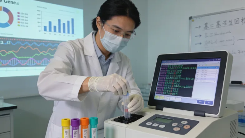 NGS测序仪工作流程示意图