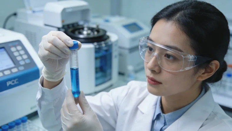 FISH检测荧光显微镜下的红绿信号图