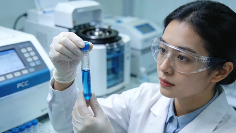 医生与患者查看CT片讨论病情