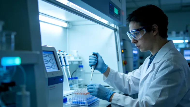 肺癌细胞释放DNA进入血液的微观动画图示