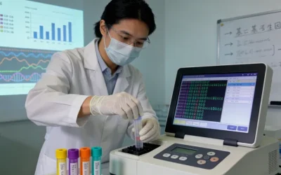 医生与患者共同查看基因检测报告