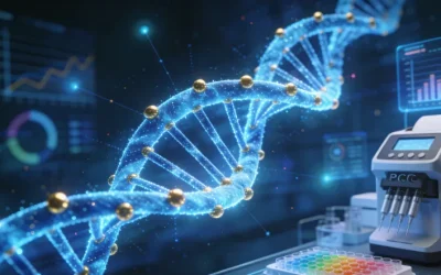 医生在诊室向患者展示肠镜报告并讲解