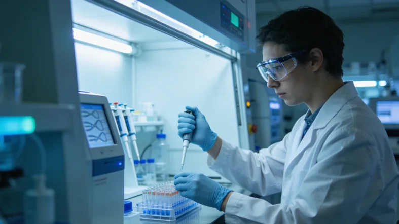 DNA双螺旋与纠错蛋白示意图