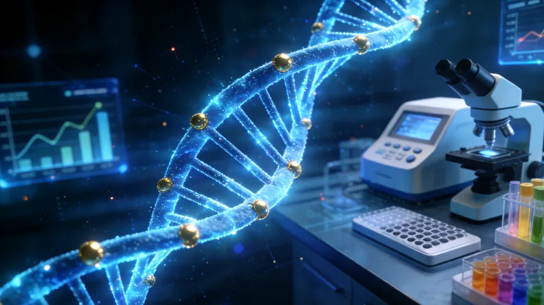 医生与患者家属沟通基因检测方案的场景