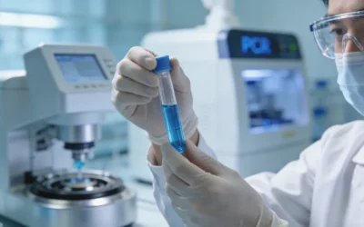 医生与患者共同查看病理报告单