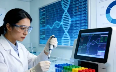 显微镜下PD-L1染色阳性的肿瘤细胞