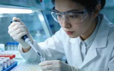 ctDNA检测示意图：血液中漂浮的肿瘤DNA碎片