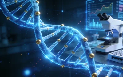 医生与患者共同查看ctDNA检测报告示意图