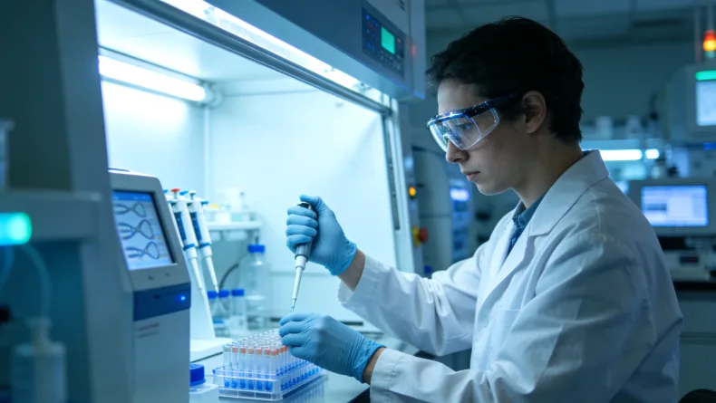 医生与患者共同查看ctDNA检测报告