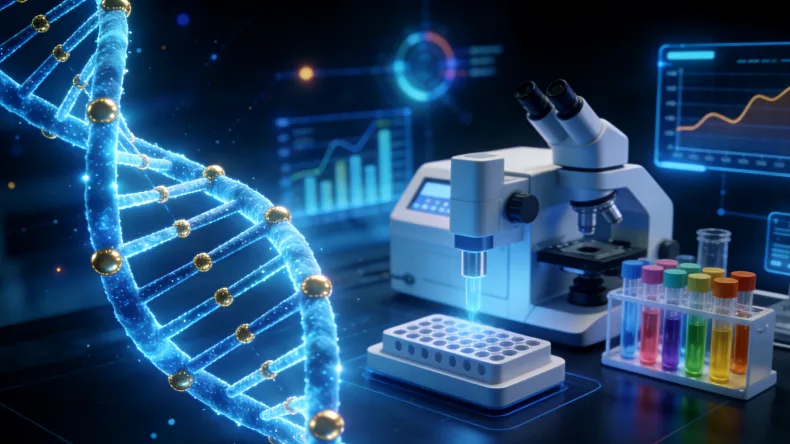 组织活检与液体活检（抽血）对比漫画