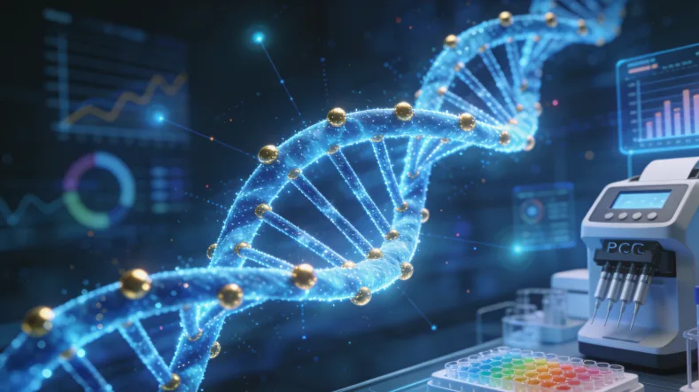 一份高亮标注了MSI、KRAS、BRAF等关键词的基因检测报告示意图