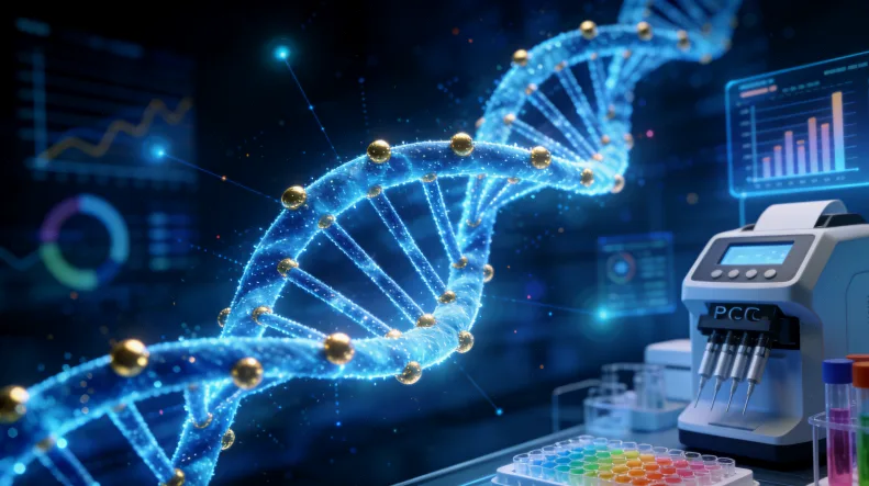 病理医生在显微镜下选取肿瘤组织