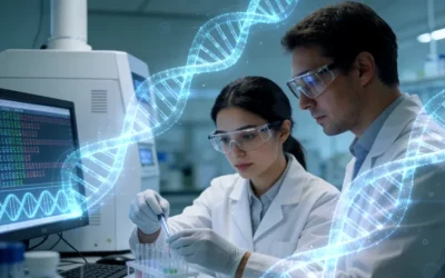 医生与患者讨论基因检测报告的场景