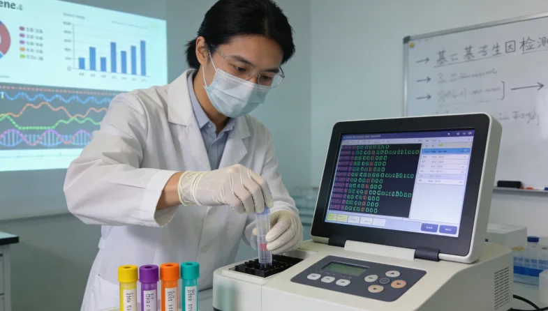 实时荧光PCR检测仪正在运行