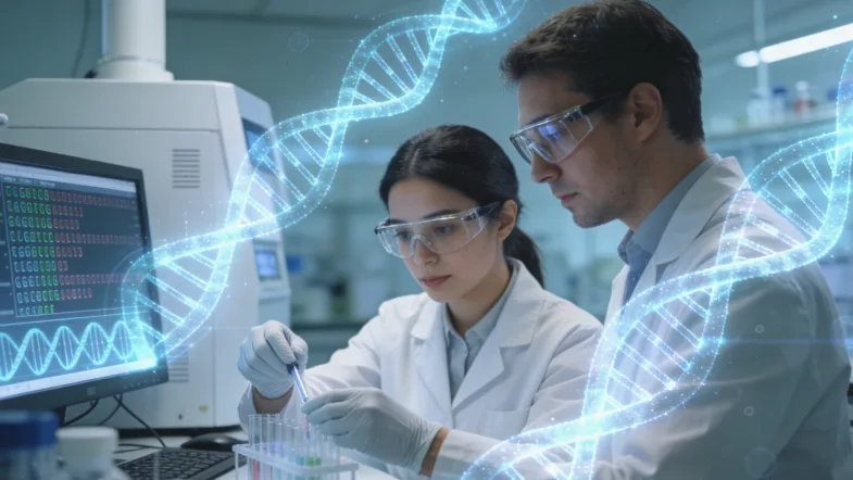 展示家族谱系图，标注出卵巢癌和乳腺癌患者