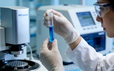 医生与患者共同查看基因检测报告示意图