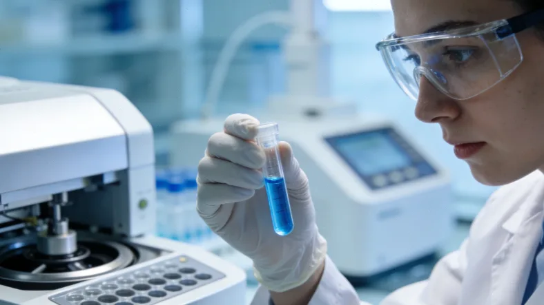 一位女性与医生共同查看基因检测报告的场景