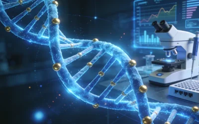 医生与胃癌患者讨论基因检测报告