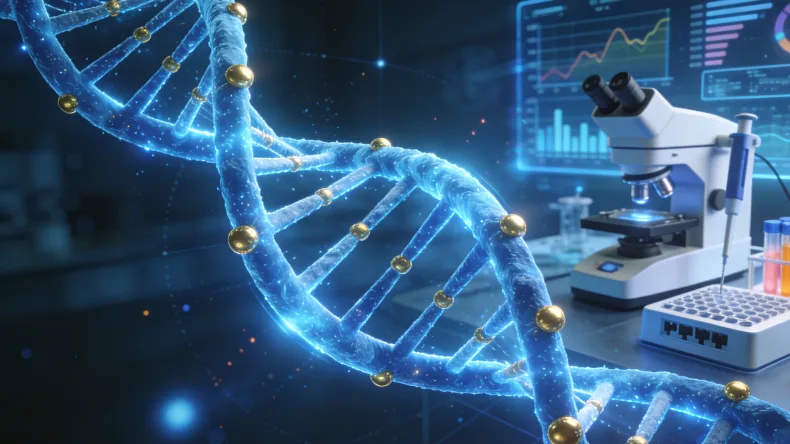 医生与胃癌患者讨论基因检测报告