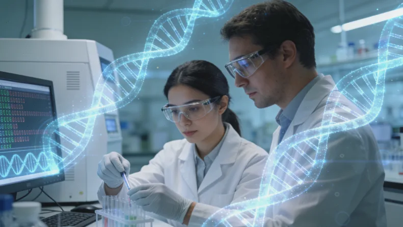 胃癌组织病理切片在显微镜下的视图