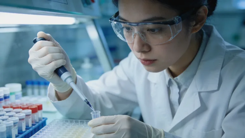 胃癌病理切片与检测报告特写