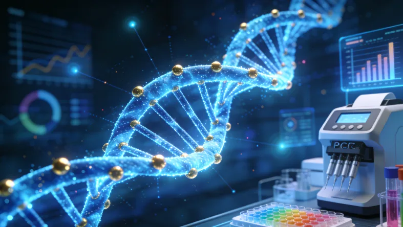医生与患者家属讨论基因检测报告