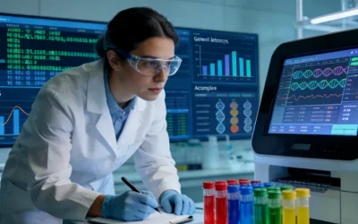 医生与患者家属沟通基因检测方案的场景