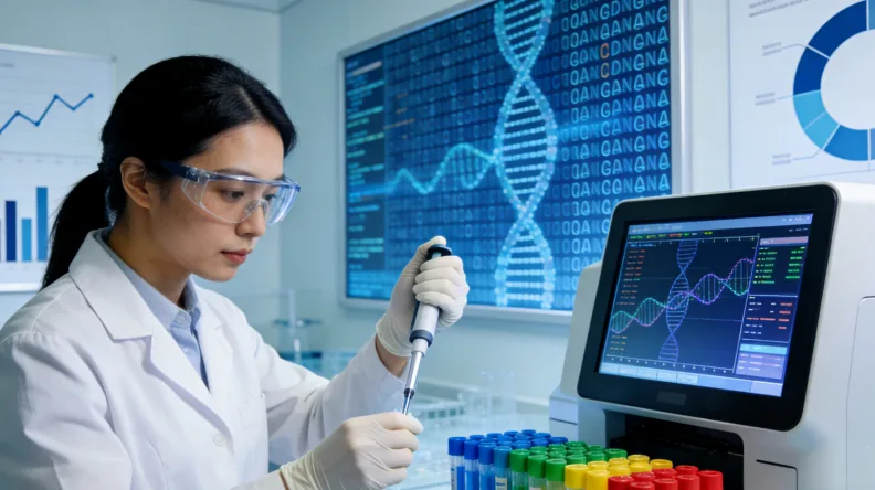 组织活检与血液活检（液体活检）对比示意图