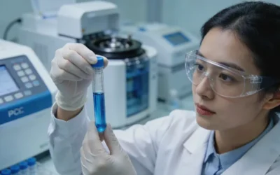 医生与患者共同查看病理报告的场景