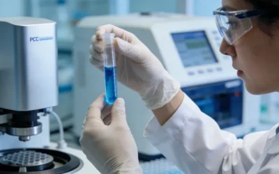 一位女性正在和医生一起查看病理报告