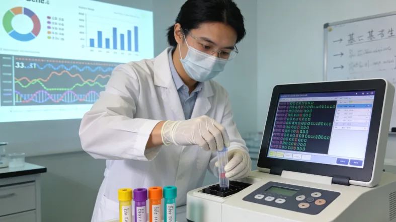 肿瘤组织蜡块与未染色白片对比