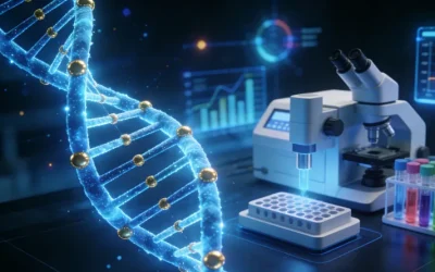 医生与患者共同查看21基因检测报告