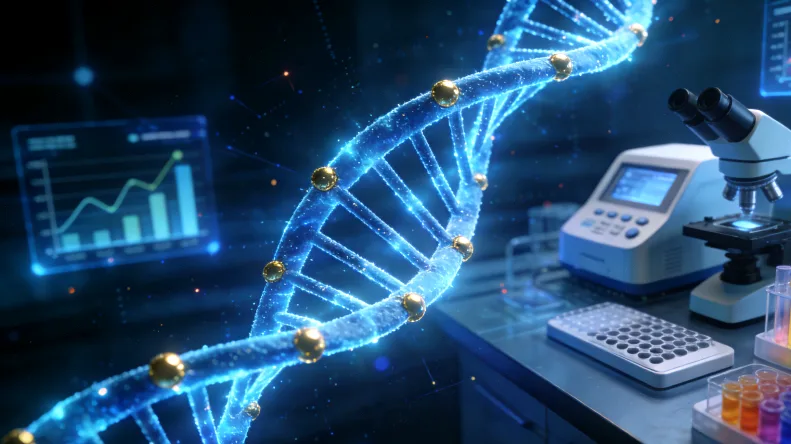 基因检测报告样本，突出显示复发风险评分