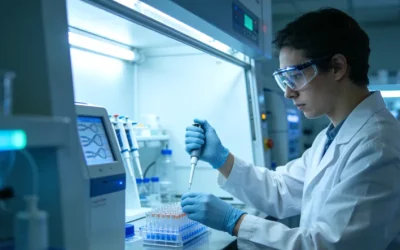 医生与患者讨论基因检测报告