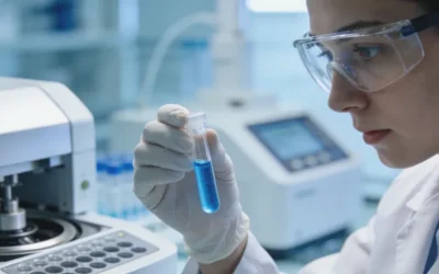 医生与患者共同查看基因检测报告示意图