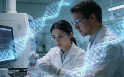 医生与患者讨论基因检测报告